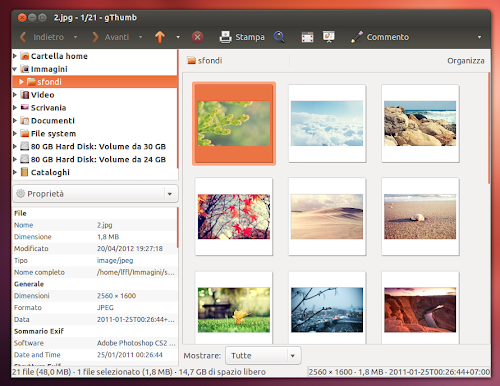 gThumb 3.0.2 su Ubuntu