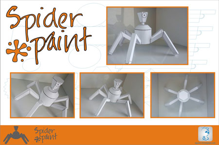 Spiderpaint Paper Toy