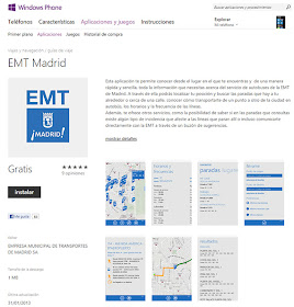 Disponible la App EMT Madrid para Windows Phone