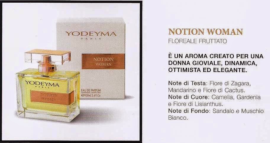 Profumo Yodeyma Donna NOTION WOMAN Eau de Parfum 100ml. a MILANO – Shop De  Beauté