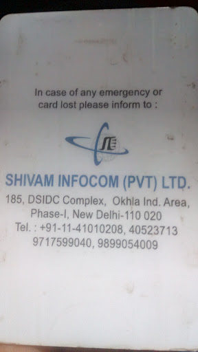 Shivam Infocom Private Limited, 185, DSIDC Complex,, Phase 1, Okhla Industrial Area, New Delhi, Delhi 110020, India, Telecommunications_Equipment_Supplier, state UP