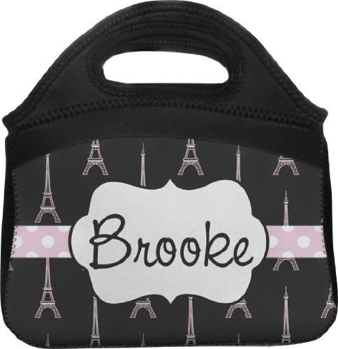  Black Eiffel Tower Lunch Tote (Personalized)