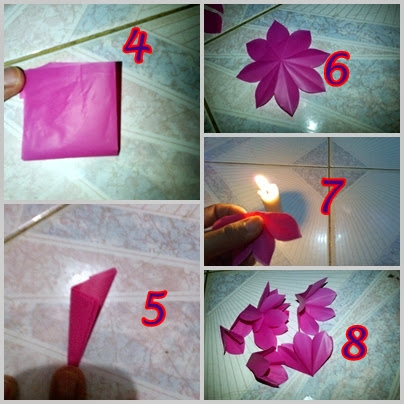 cara membuat bunga  dari  kantong  plastik  iinseptiyanti