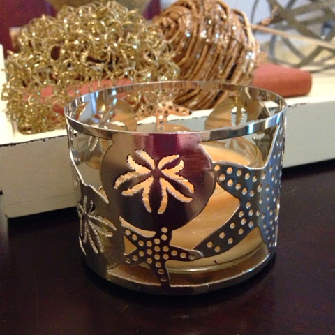 sand dollar and star fish candle holder
