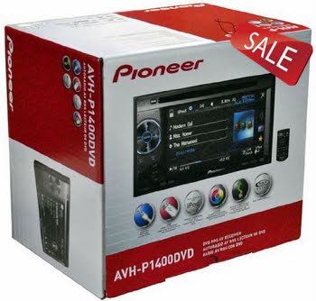 Pioneer AVH-P1400DVD Mobile 2-DIN Multimedia DVD Receiver with 5.8 In. Widescreen Touch Display and USB Direct Control for iPod/iPhone