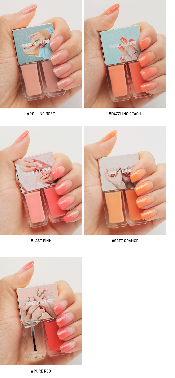3CE Take A Layer Layering Nail Lacquer