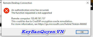 Hướng dẫn sửa lỗi An authentication error has occurred khi dùng Remote Desktop.