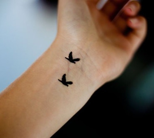 Small Bird Wrist Tattoos for Women
