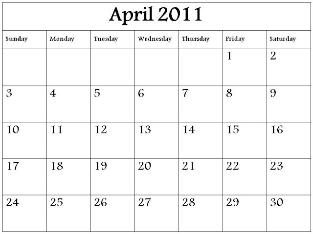 2011 april calendars. Blank+calendar+2011+april
