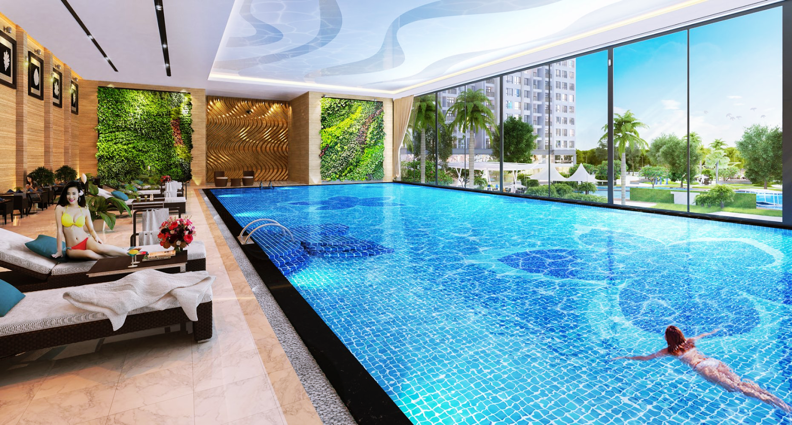 Bể bơi trong nhà T&T DC Complex Định Công Bể bơi trong nhà T&T DC Complex Định Công