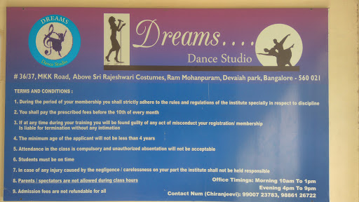 Dreams Dance Studio, Mahakavi Kuvempu Rd, Ramamohanapuram, Rajaji Nagar, Bengaluru, Karnataka 560021, India, Freestyle_Dance_Class, state KA