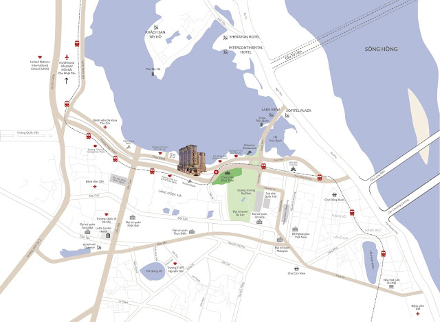 Vị trí dự án chung cư Sun Grand City Thuy Khue Residence