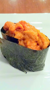 Sushi at Mirakutei, I ordered the Buri Belly, Fresh Salmon, Salmon Belly Aburi, Tuna, Unagi, Uni, and Yellowtail
