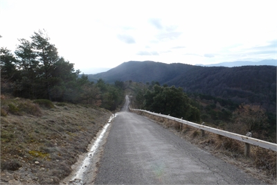 Vista de Arrieta desde la carretera de acceso a Zaldiaran