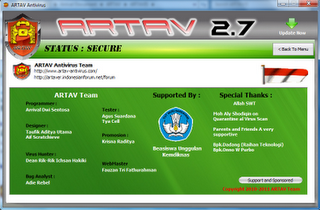 Download Free ARTAV Antivirus 2.7 Buatan  Anak Bangsa Indonesia Help