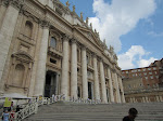 The front entrance to St Peters - you can't see the dome from here as we're obviously too close The front entrance to St Peters - you can't see the dome from here as we're obviously too close