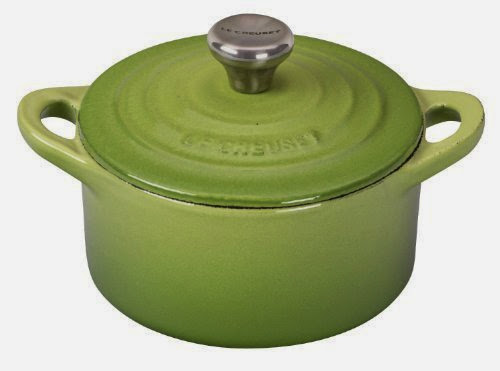  Le Creuset L2501-104 Cast Iron Cocotte with Stainless Knob, 1/3-Quart, Palm