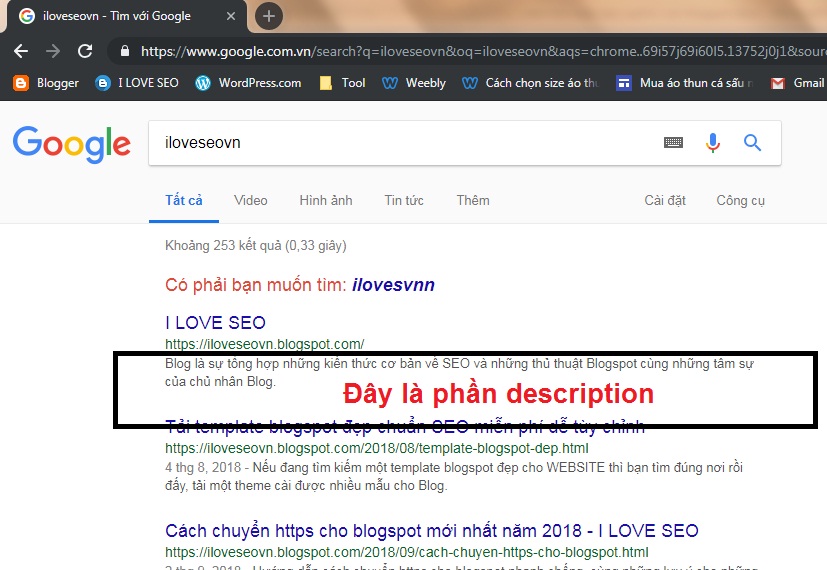 meta description blogspot