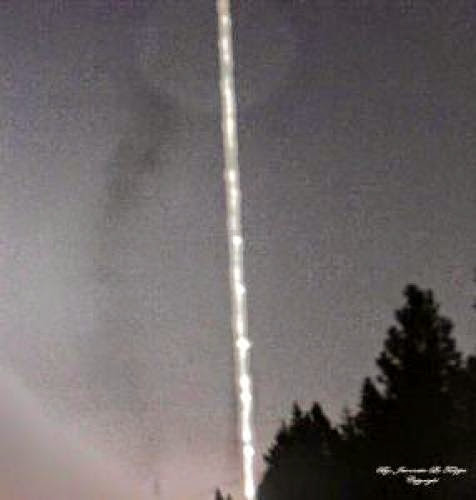 Light Beam Captured On Camera From Oregon