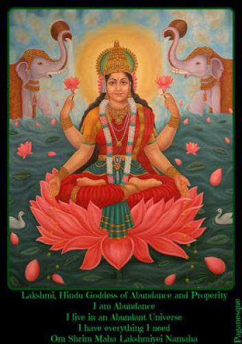Lakshmi Hindu Goddess Of Abundance And Properity