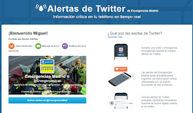 Emergencias Madrid en Twitter Alerts