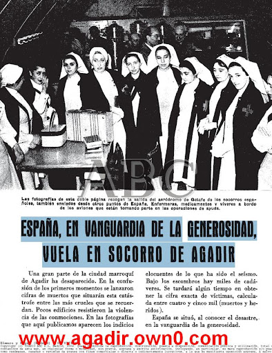  صحيفة الاسبانية إيه بي سي  وتخصيتها لاخبار زلزال اكادير سنة 1960  Vvb