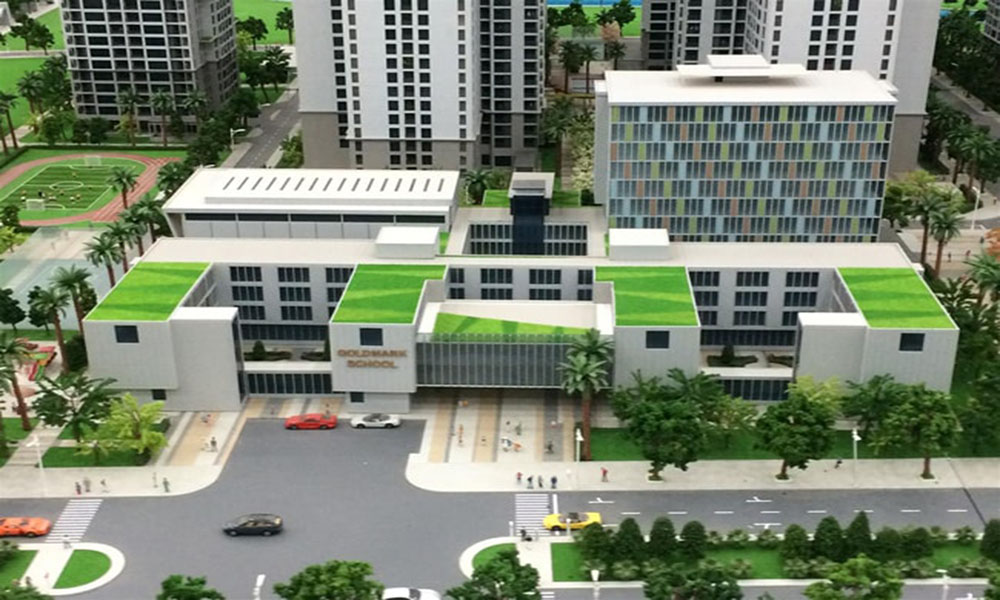 Trường học liên cấp tại Goldmark City với đầy đủ trang thiết bị