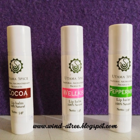 [Review] Utama Spice Lip Balm in Cocoa, Wellkiss and Peppermint
