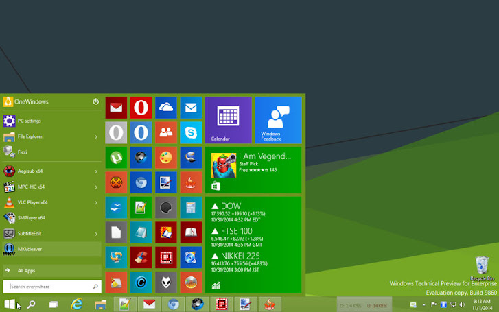 Green Metro Swirl by Snowince Modern/Metro Style Flat Color Wallpapers for Windows 10