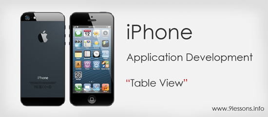 iPhone Application Table View