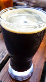 Banger's Sausage House and Beer Garden in Austin, Texas: Brewdog Paradox Smokehead, where Smokehead Whisky is infused into the beer to add atlantic smoke, peat, and oak to the flavors of roasted toffee of the Imperial Stout. 10 % ABV, from Fraserburgh, Scotland