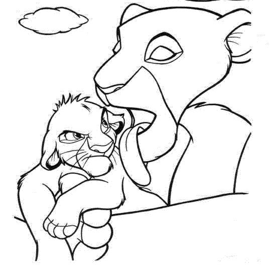 baby simba coloring pages