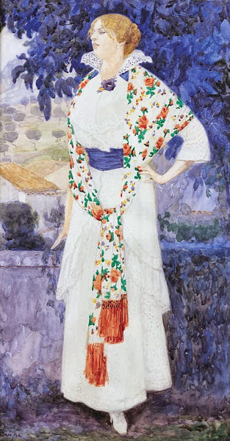 Edward Okun - Portrait of Zofia, the Artist's Wife