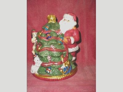  Santa  &  Tree Cookie Jar