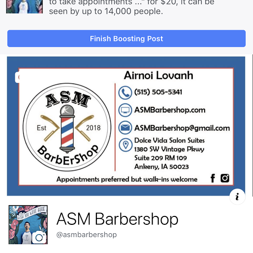 ASM BarbErShop Ankeny logo