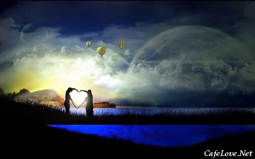 Hình ảnh đẹp đôi tình nhân lãng mạn trong đêm trăng Ảnh tình yêu dưới trăng
