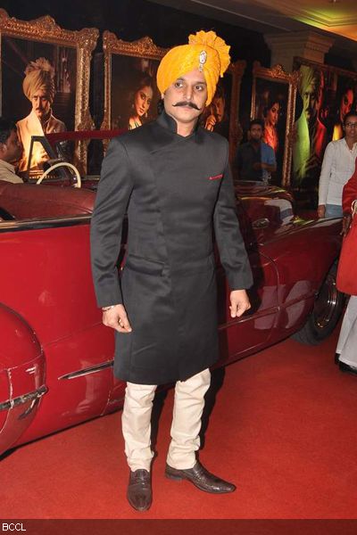Jimmy Shergill gets into the charachter during the first look unveiling of the movie 'Saheb Biwi Aur Gangster Returns', held at JW Marriott in Mumbai on January 31, 2013. (Pic: Viral Bhayani)