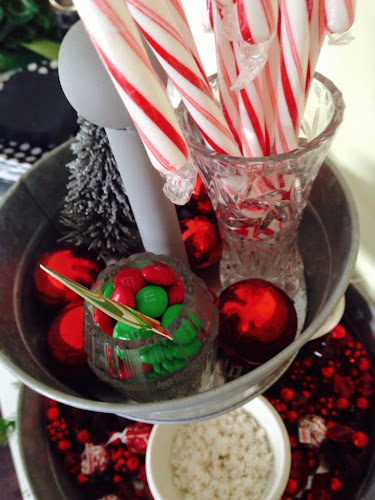 Candy canes hot chocolate bar