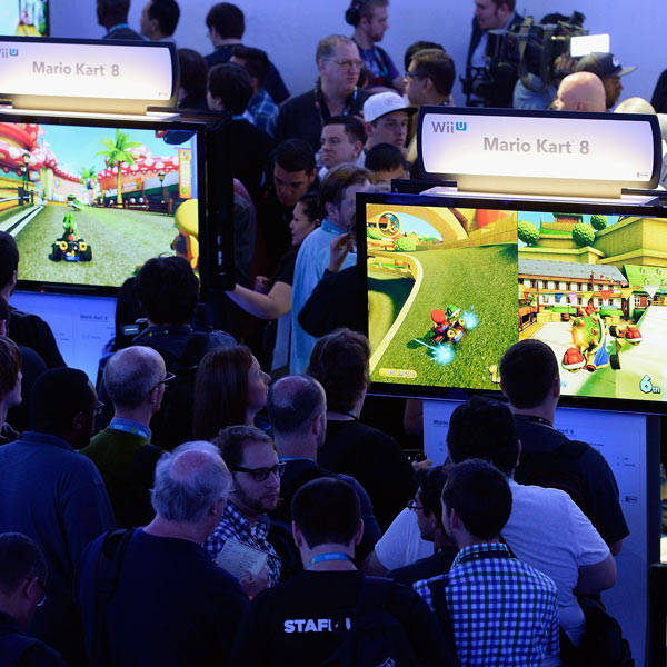 Gamers check out the new Nintendo video games after Nintendo's news conference at the Electronic Entertainment Expo 2013 at the Los Angeles Convention Center in Los Angeles on June 11, 2013.