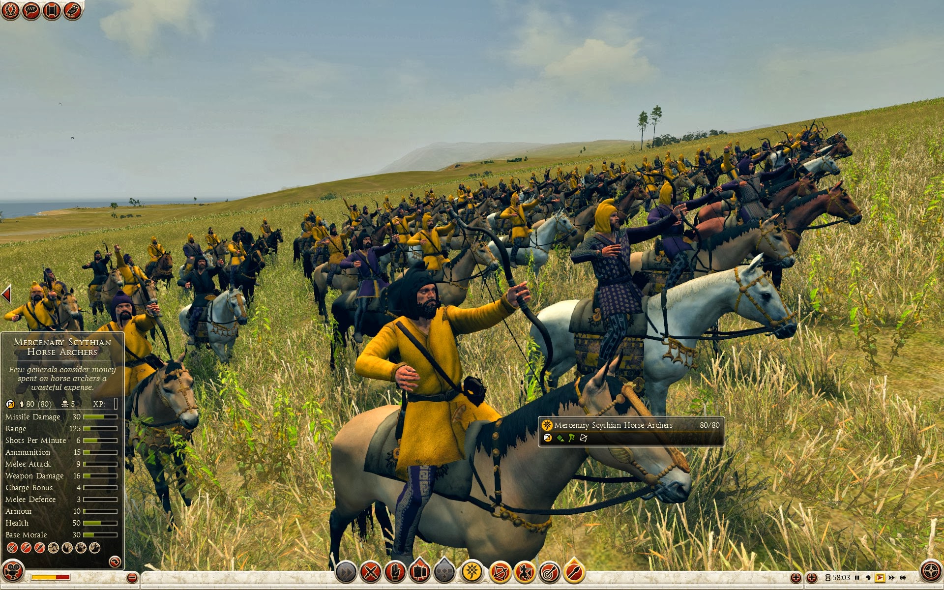 Cavalerie d'archers mercenaires scythes