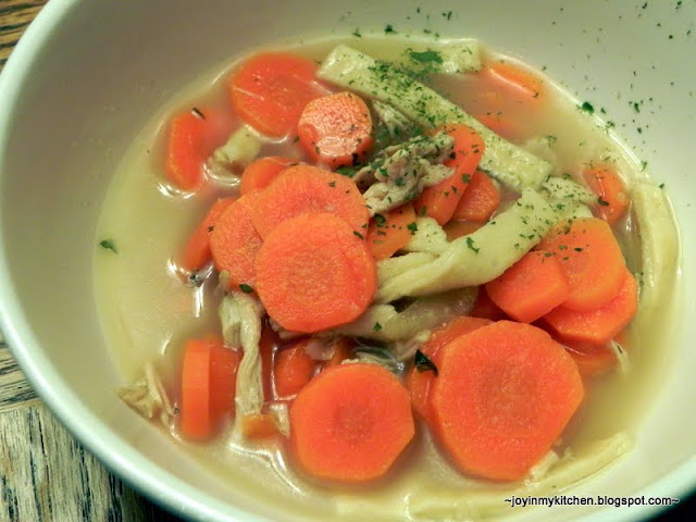 Finding Joy in My Kitchen: Crockpot Chicken Noodle Soup (homemade noodles)