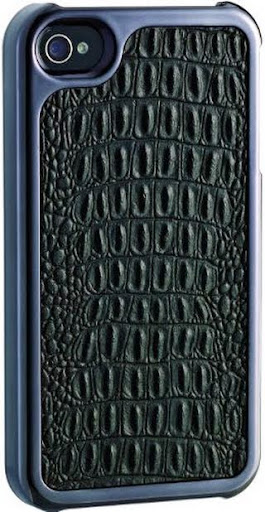 Ozaki iCoat IC865CC No Extinction Hard Case with Leather for iPhone 4/4S - 1 Pack - Retail Packaging - Cuban Crocodile