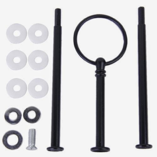3 Tier Ring Round Cake Cupcake Plate Fitting Stand Handle (Black)