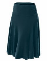 <br />LE3NO Womens Lightweight Flared Midi Skater Skirt with Stretch