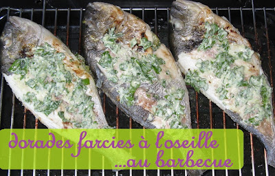 Dorades farcies à l'oseille au barbecue
