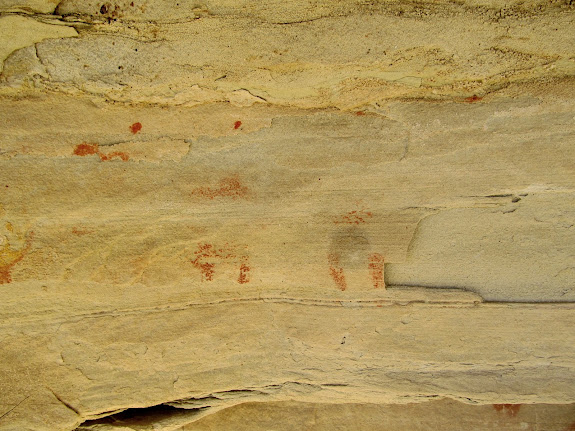 Pictographs that have spalled off