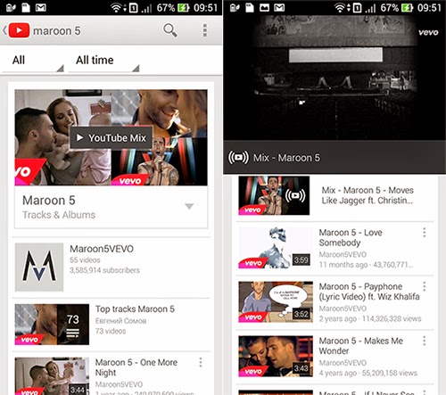 YouTube trên Android có tính năng tự động tạo Playlist ưa thích tinhte.vn-youtube-mix.