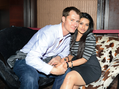 Robert and Nishita having gala time during a girls' night party, held at one of the popular pubs in the city.