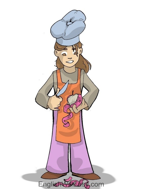 peel Picture Card For Kids- Verbs- peel