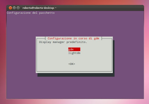 Ubuntu 12.10 impostazione GDM